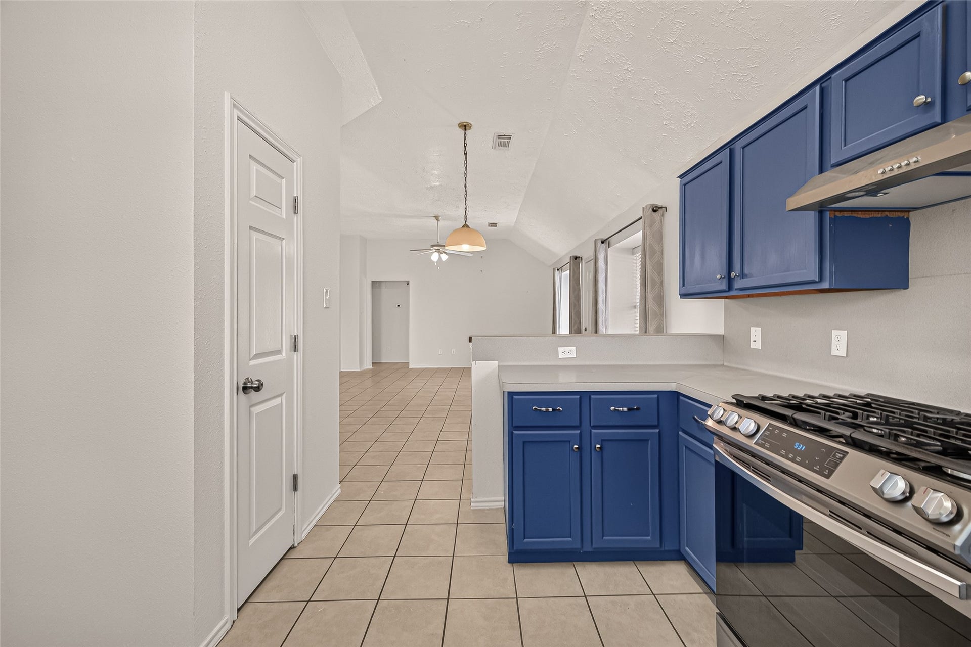 3356 Rachel Lane, Katy, TX 77493 From the sink, there is a great view to the living area. Also note the pantry to the left.