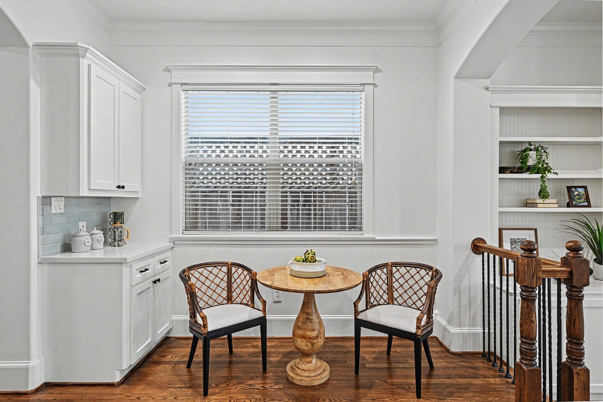 Breakfast eat-in area with coffee bar is ideal for everyday meals.