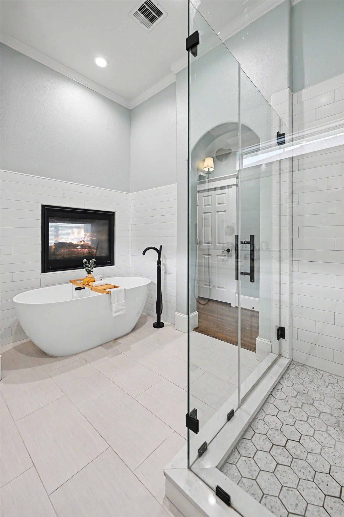 Simply divine! Enjoy a quick shower and lengthy tub visit.