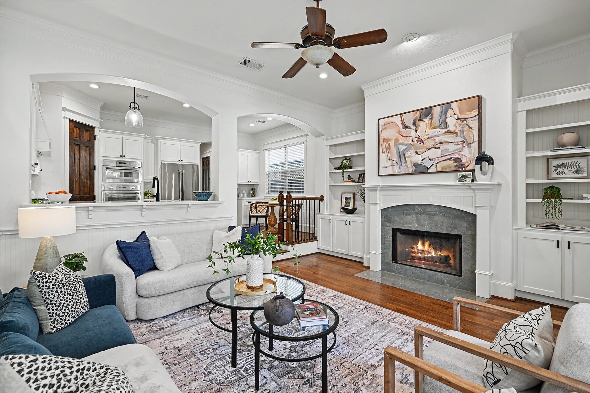 The family room is wired for sound.