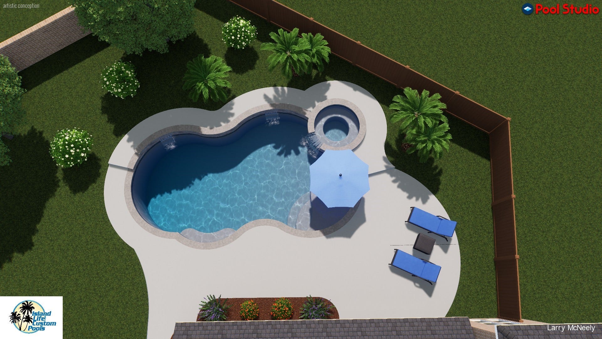 14102 April Glen Court, Cypress, TX 77429 potential pool design