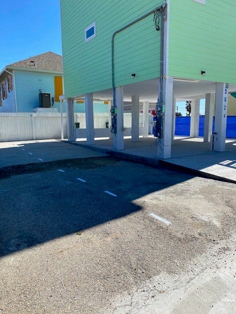 3601 Princeton, Galveston, TX 77554 Assigned parking outside for each units.