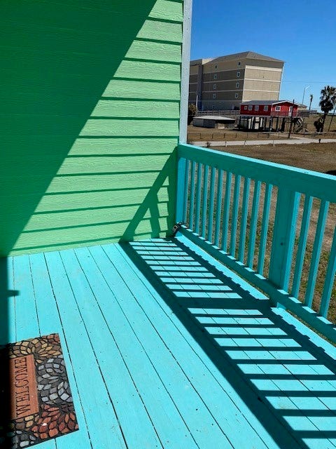3601 Princeton, Galveston, TX 77554 Deck area for 1st unit in duplex.