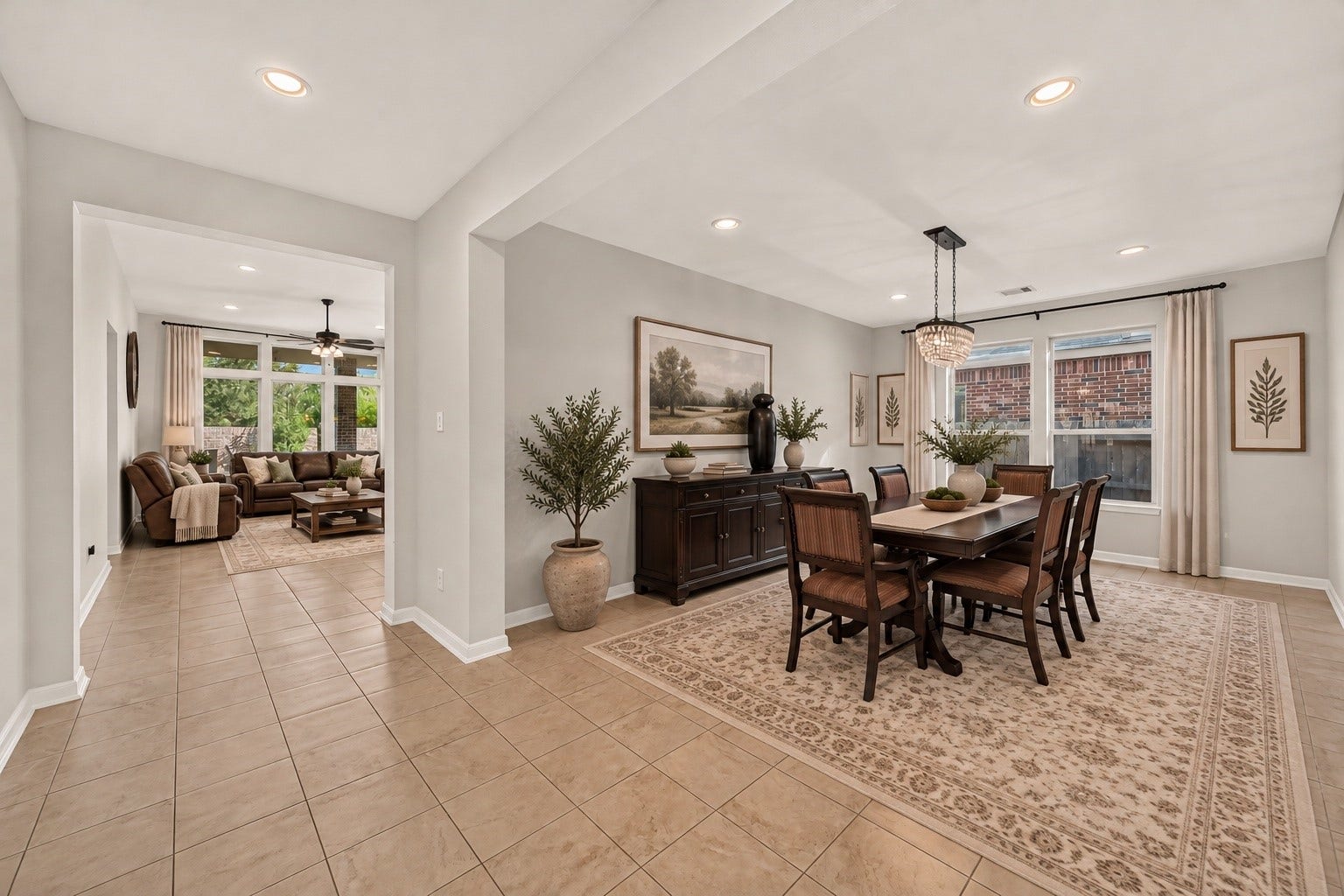 1011 Worth Creek Lane, Katy, TX 77494 Dining and Living are so spacious - virtually staged