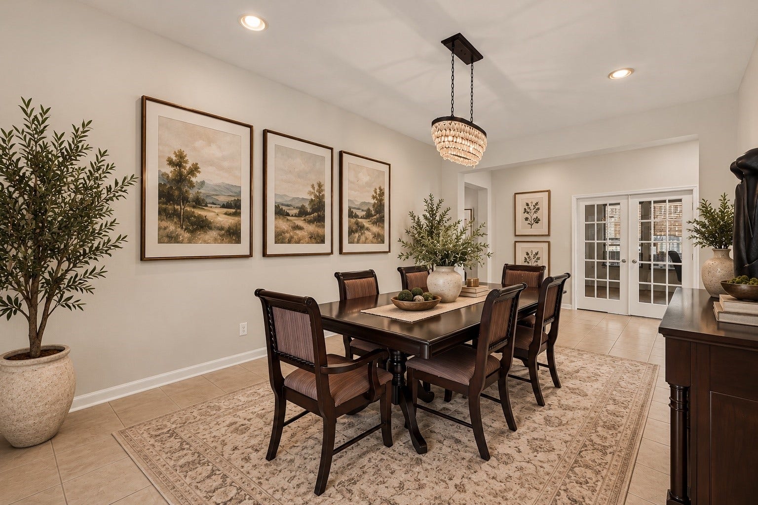 1011 Worth Creek Lane, Katy, TX 77494 A dining room is the heart of the home - virtually staged
