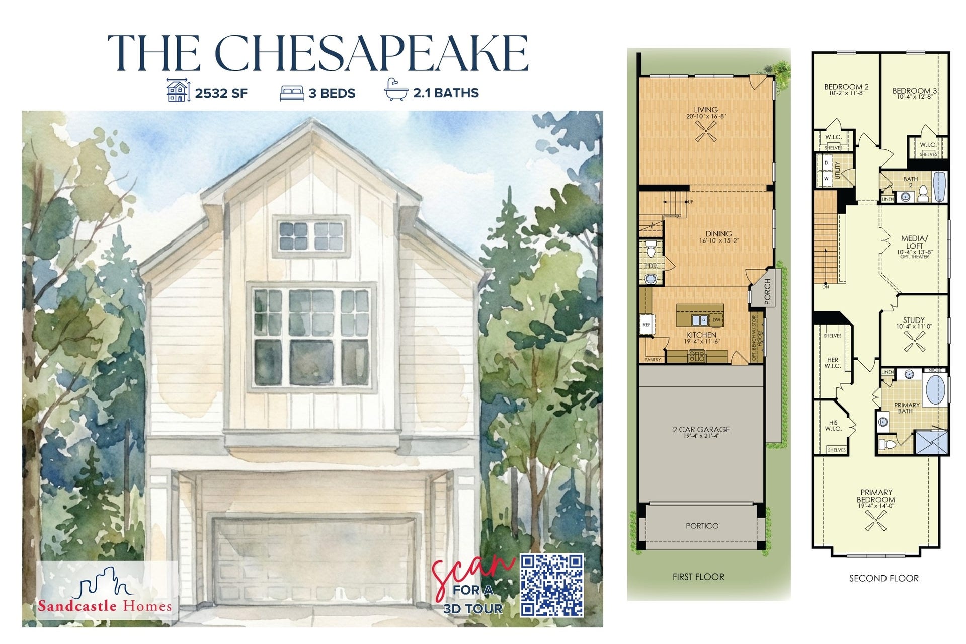 5405 Nolda Street, Houston, TX 77007 Innovative Design: The Chesapeake model redefines flexible living, with a detailed 3D model to explore every possibility for your lifestyle.