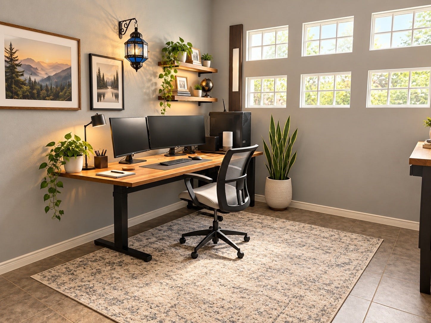 6902 Ladera Lane, Missouri City, TX 77459 Light-filled private home office with soaring ceilings, abundant windows and generous workspaceperfect for todays work-from-home lifestyle.
