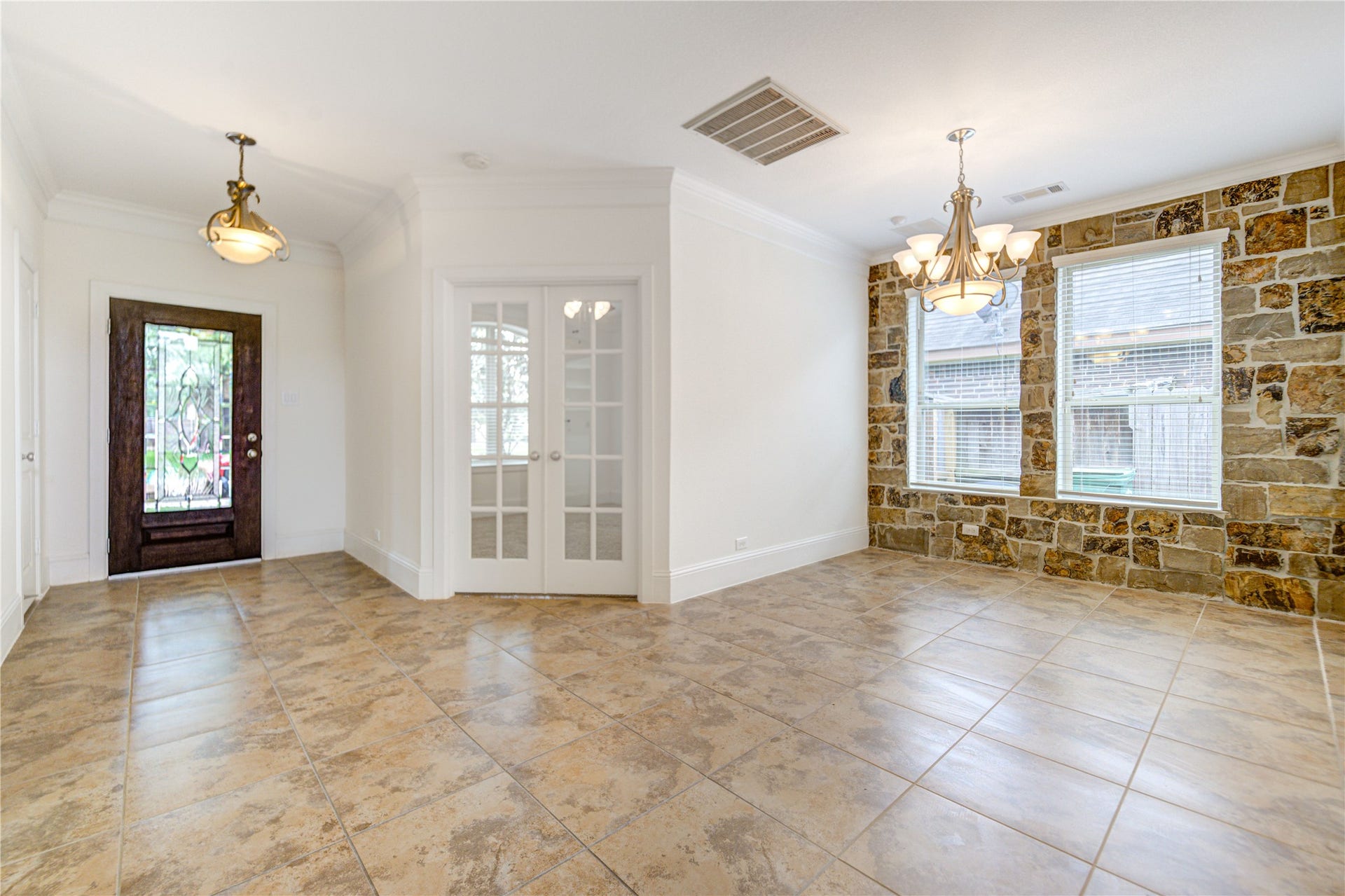 You will be received by the office and formal dining room.