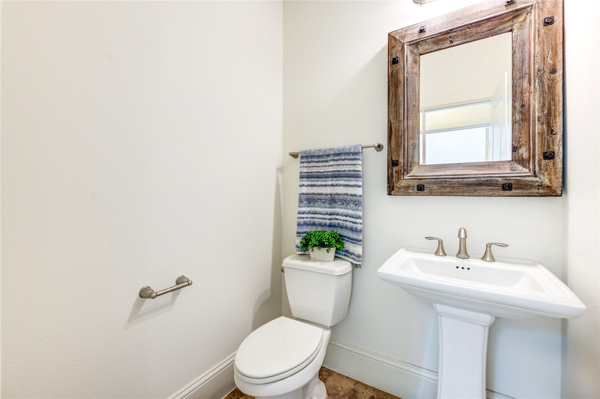 Half bathroom available in the first floor.