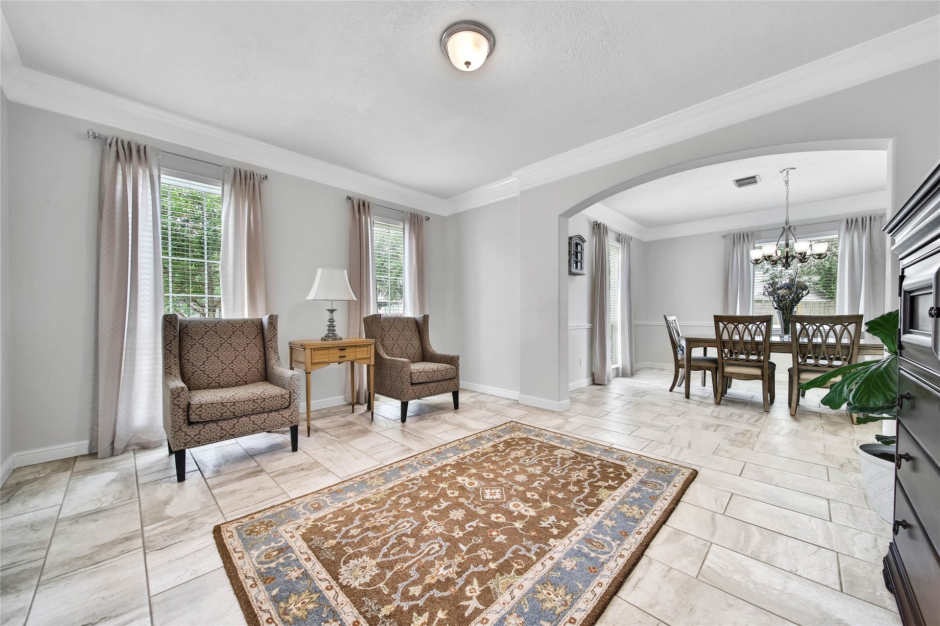 Spacious flex room / 2nd living area located on the main floor.