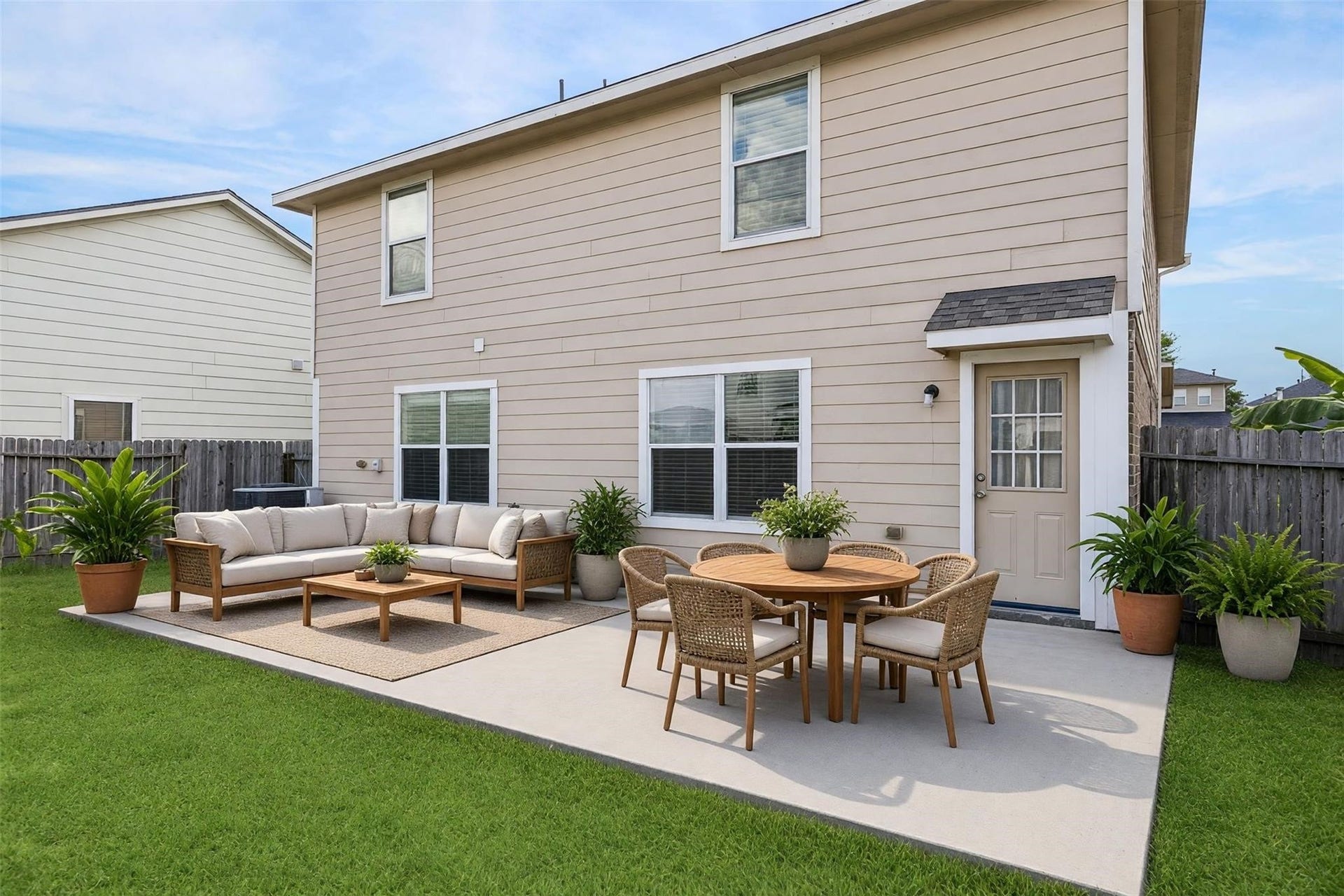 2130 Summit Meadow Drive, Houston, TX 77489 AI Generated Backyard Patio
