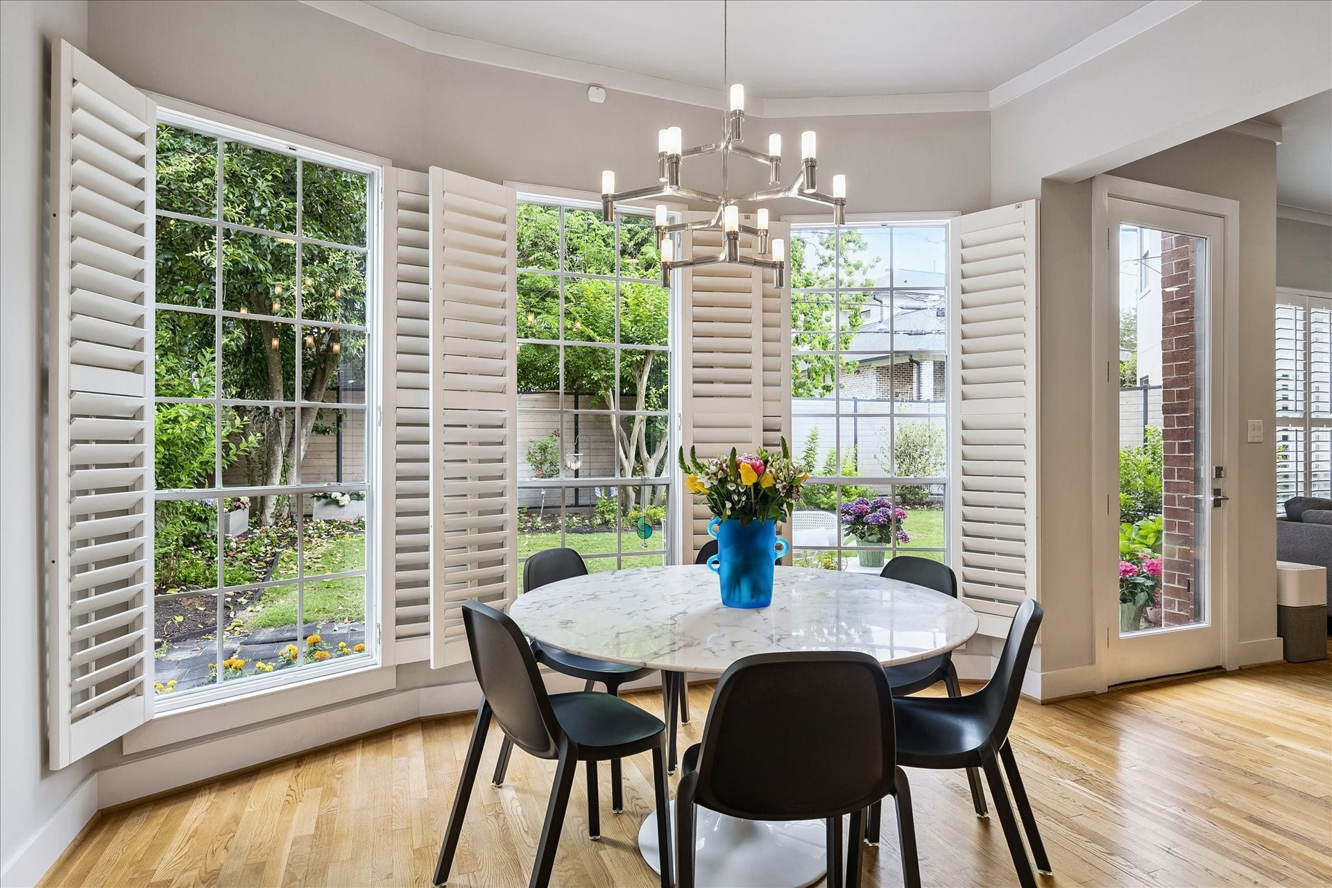 The 12' x 9' breakfast room is the perfect place to enjoy the songbirds that call the backyard home.