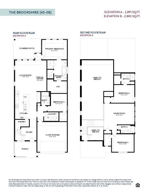 21831 Scoober Creek Drive, Cypress, TX 77433 This floor plan features 4 bedrooms, 4 bathrooms, and 2,891 square feet of living space.