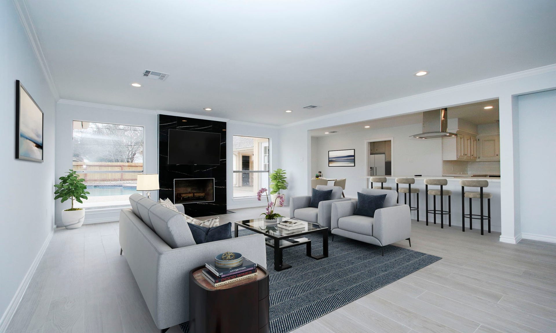3515 Stoney Oak Drive, Houston, TX 77068 Staged living room