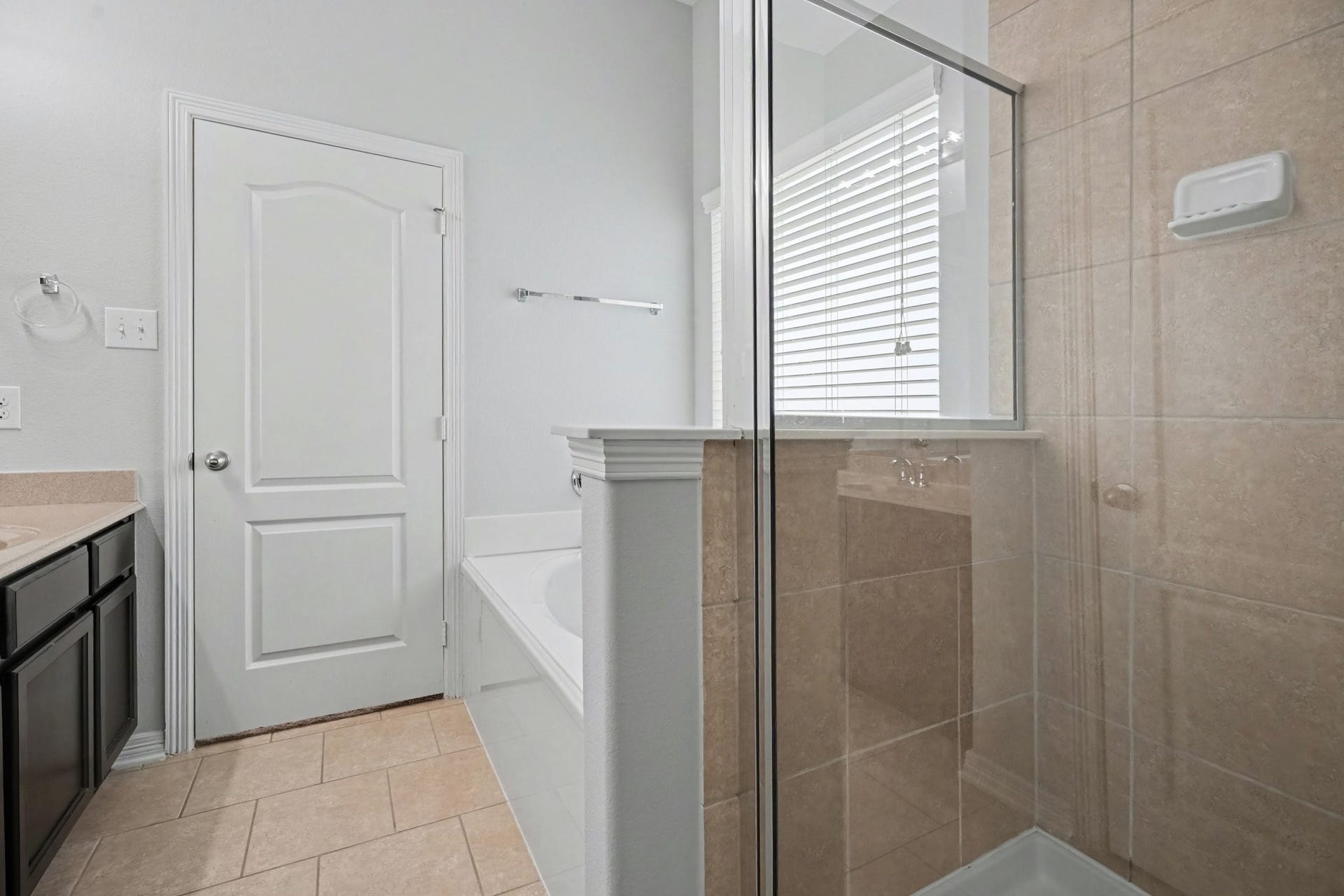 2804 Sand Dune Drive, Seabrook, TX 77586 Primary bathroom stand alone shower & soaking tub.