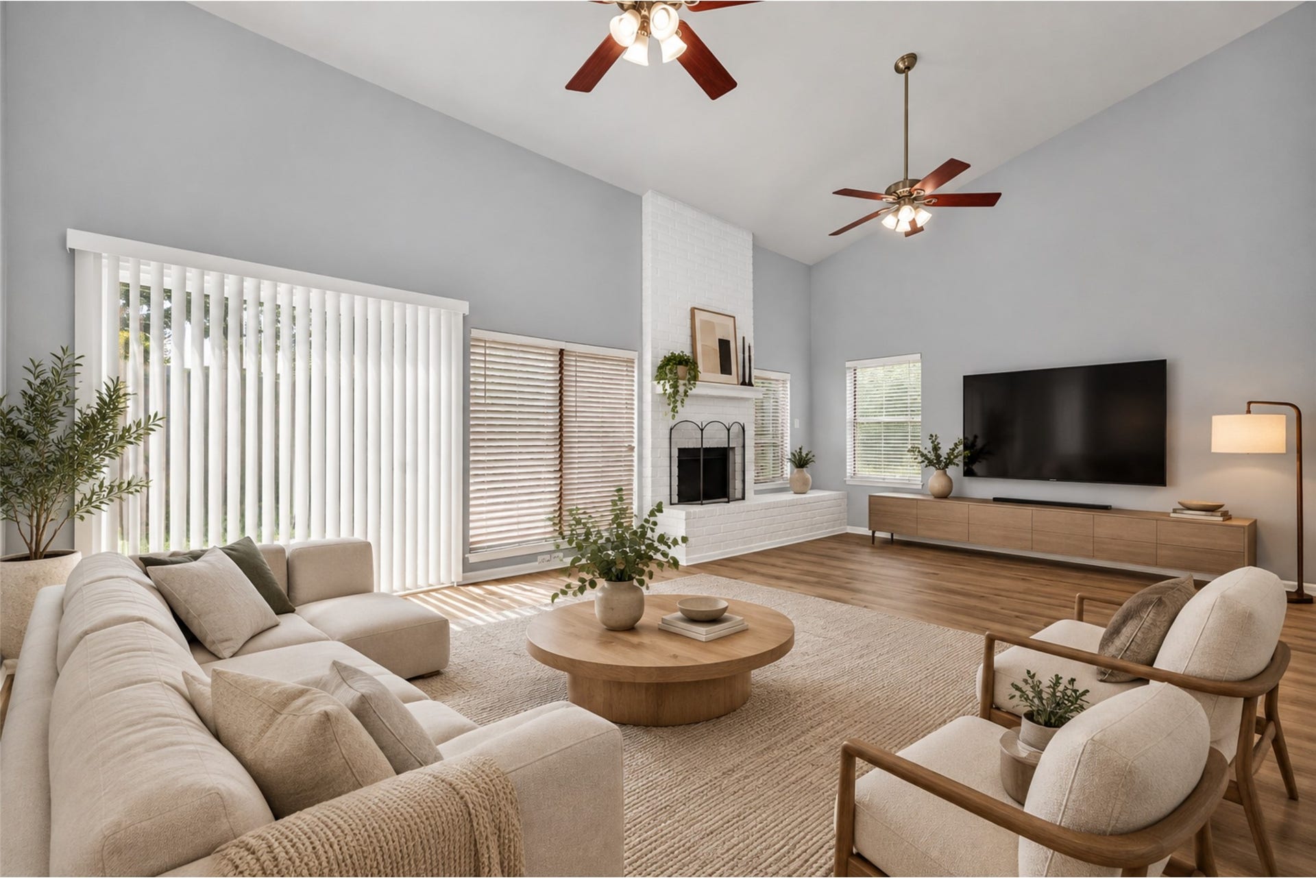 880 Tully Road, #44, Houston, TX 77079 LIVING ROOM-VIRTUALLY STAGED