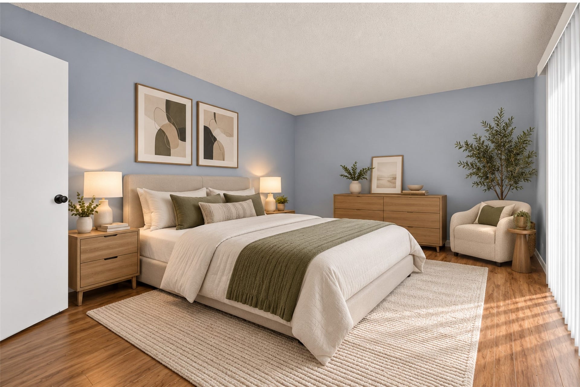 880 Tully Road, #44, Houston, TX 77079 2nd Bedroom- VIRTUALLY STAGED