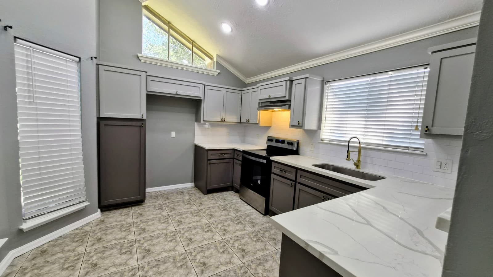 3907 Algernon Drive, Spring, TX 77373 Kitchen with Quartz Countertops