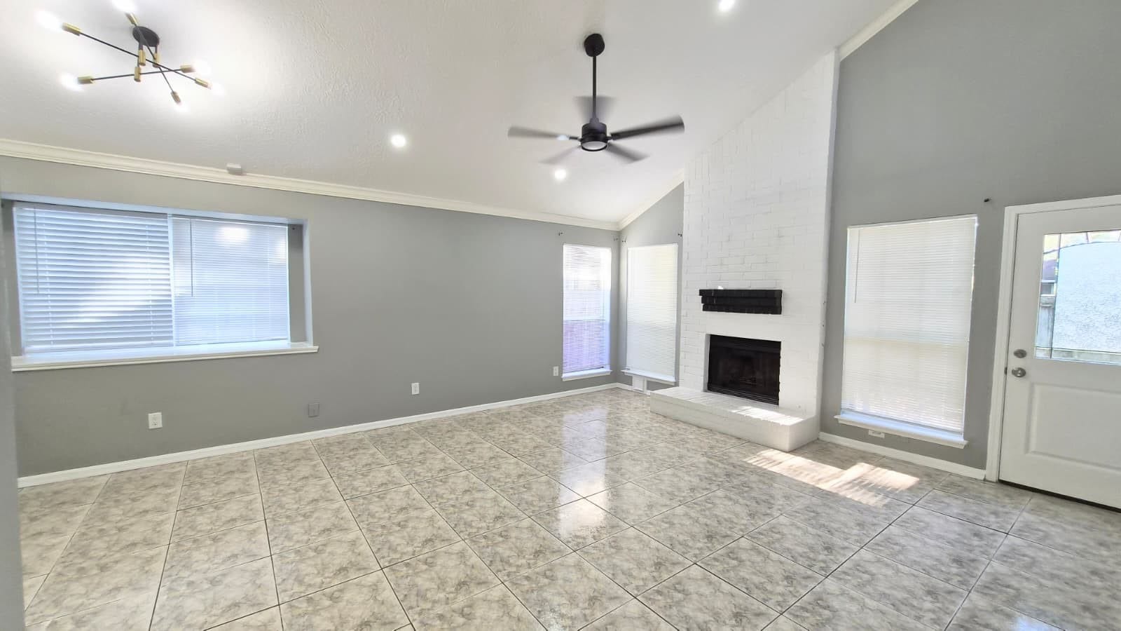 3907 Algernon Drive, Spring, TX 77373 Living Room w-Fire place