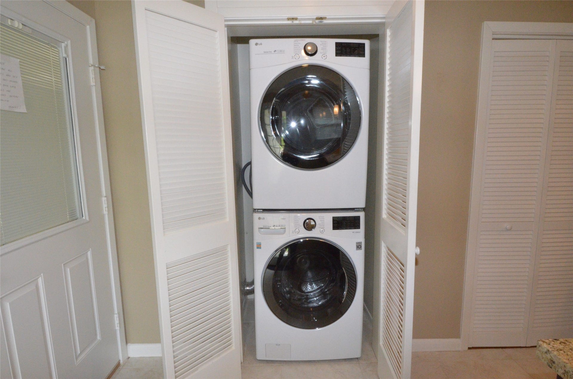 LG washer and dryer included.