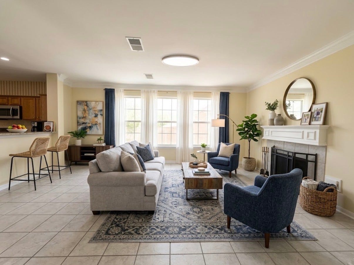 12211 Meadow Crest Court, Meadows Place, TX 77477 virtually staged living room