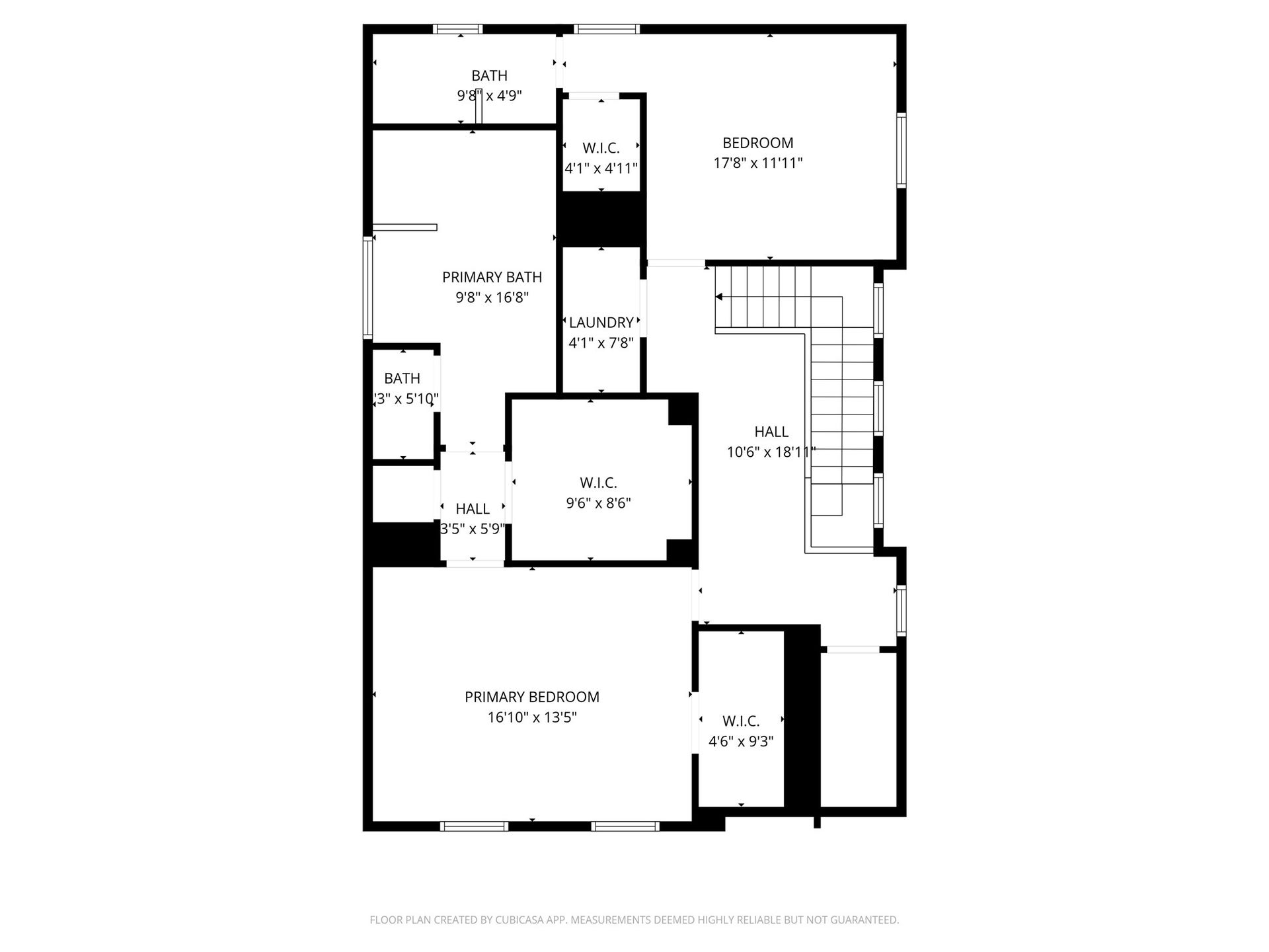 Second-floor plan illustrating the open-concept kitchen, dining, living areas, balcony, and powder bathroom.