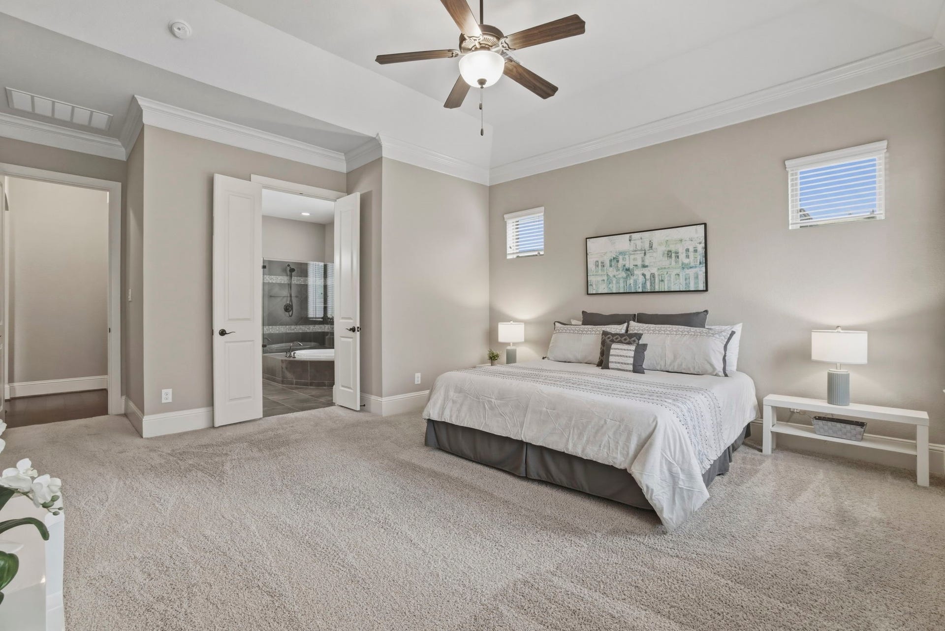 75 W Sawyer Ridge Drive, The Woodlands, TX 77389 Another view of the primary bedroom.