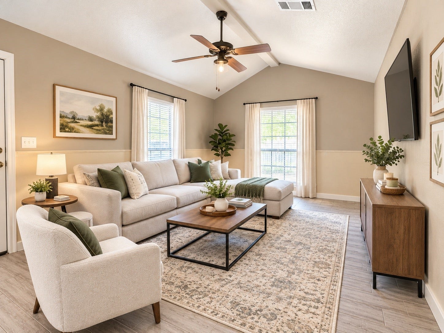 17308 Valley Lane, Conroe, TX 77306 Virtual Stage- Living Room