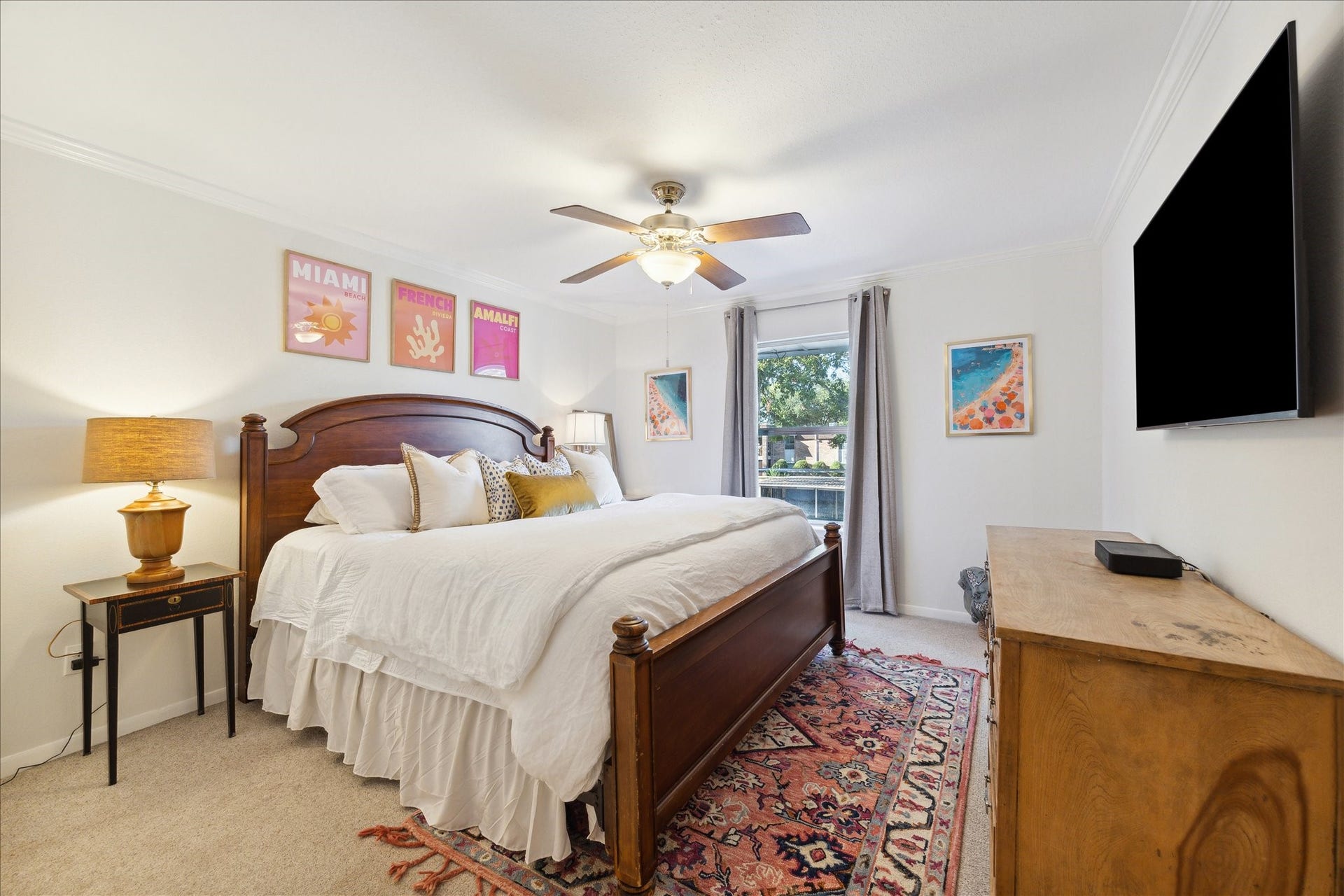 3rd bedroom with carpet and a good sized walk in closet.