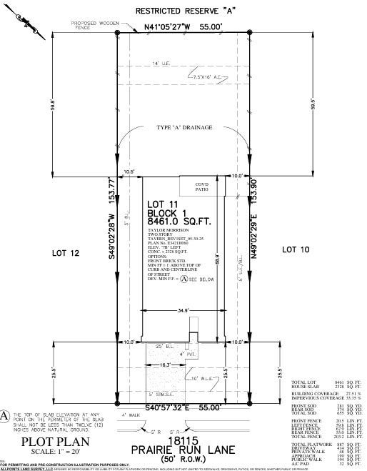 18115 Prairie Run Lane, Hockley, TX 77447 18115 Prairie Run Lane Preliminary Plot Plan
