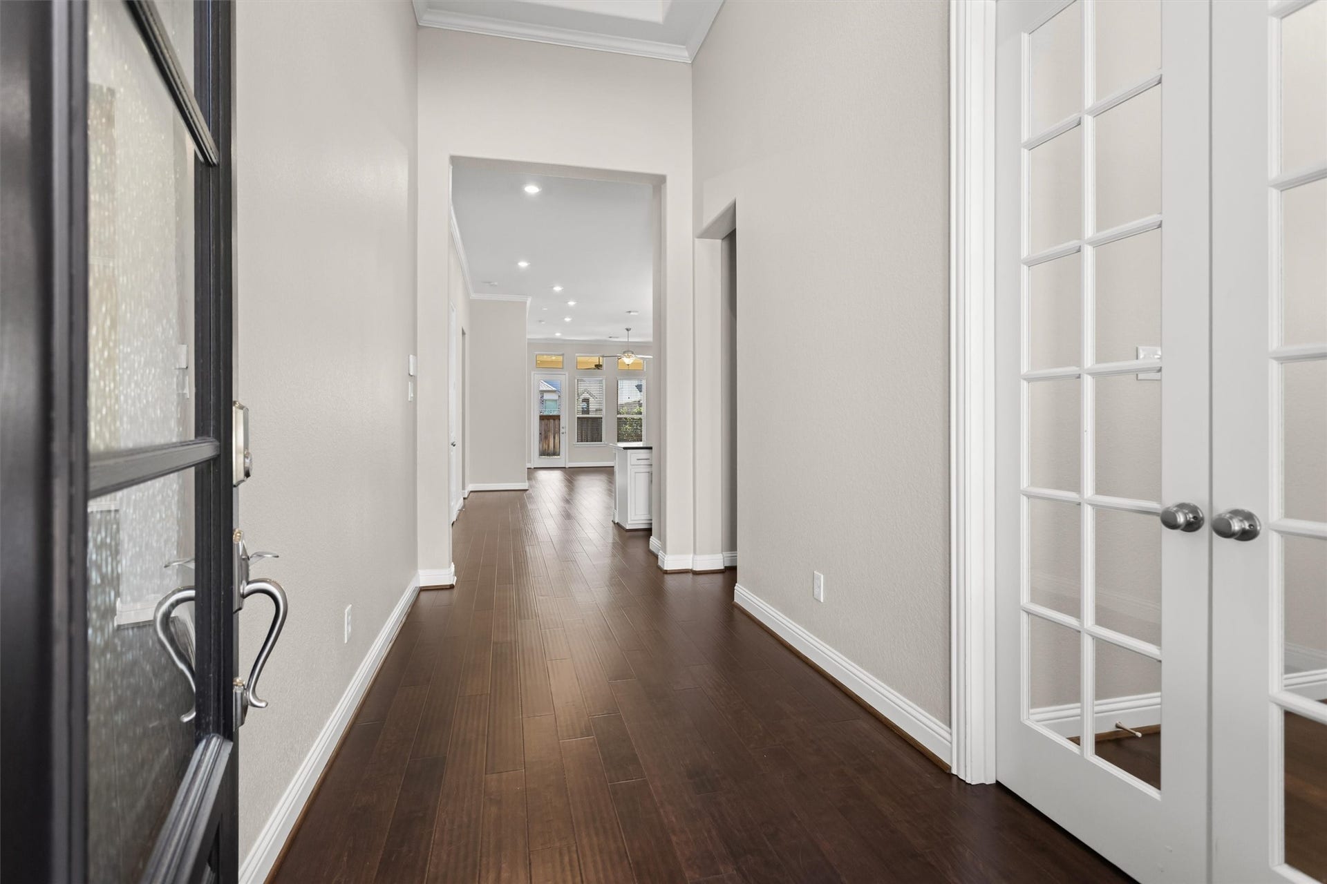 28205 Bennett Pass Drive, Spring, TX 77386 Wide hallway with beautiful wood flooring