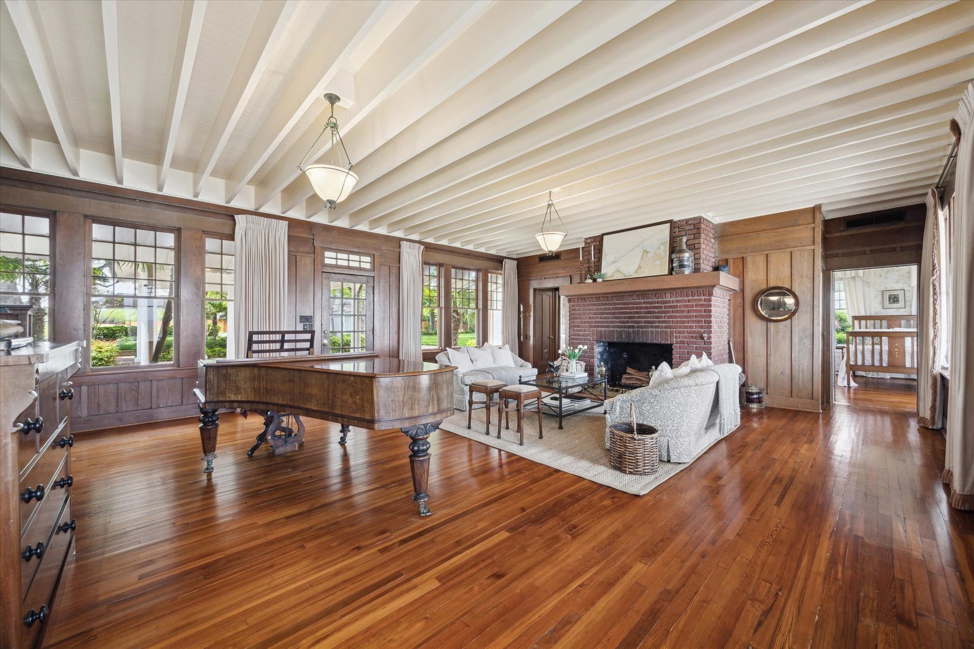 Another view of the large first floor living room in main house.