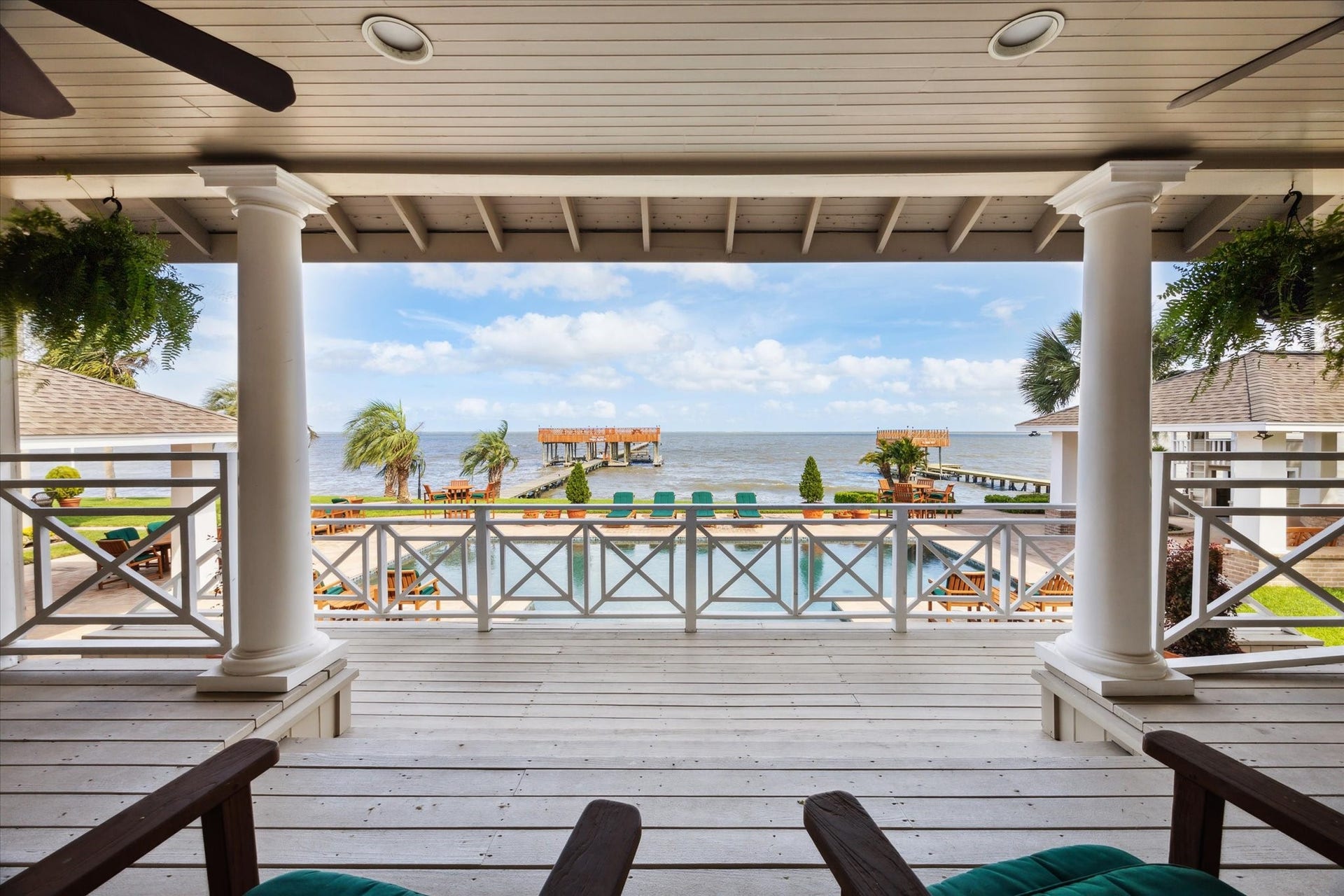 View from front porch of the Cabana.