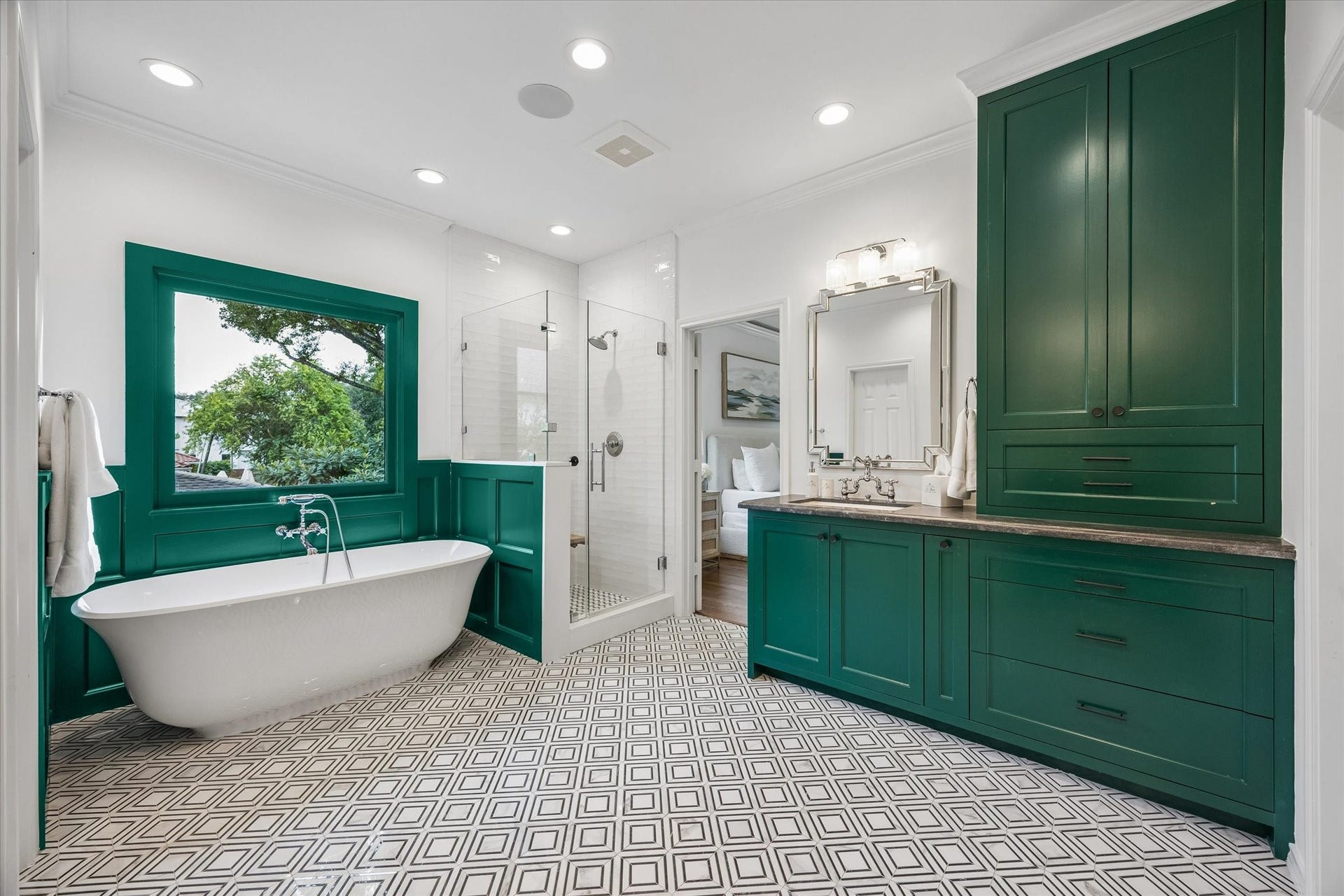 3111 Carnegie Street, Houston, TX 77005 The remodeled Primary Bath is dreamy.