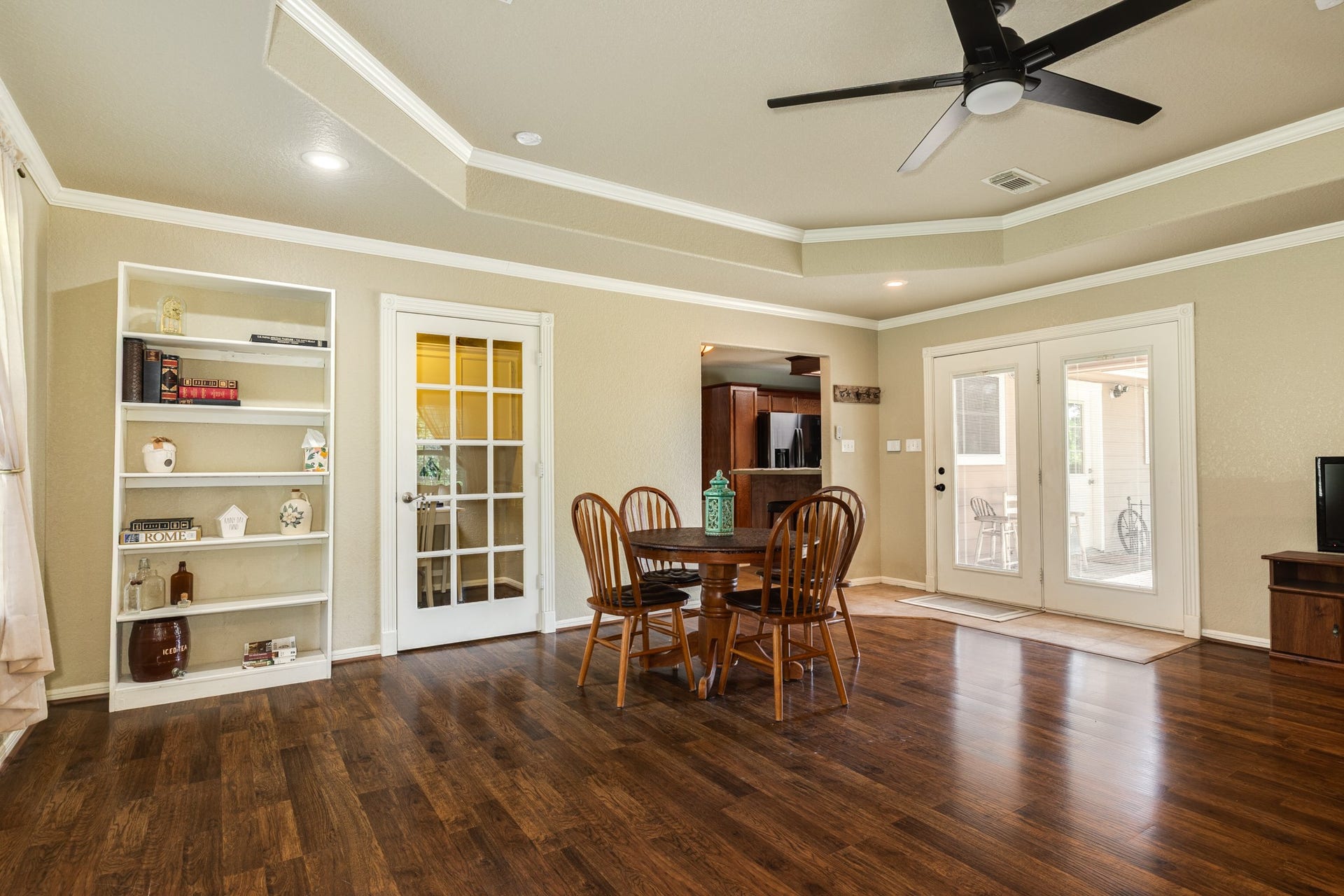 707 Old Ocean Avenue, Sweeny, TX 77480 Glass door on left leads to office. Double glass doors lead to back patio