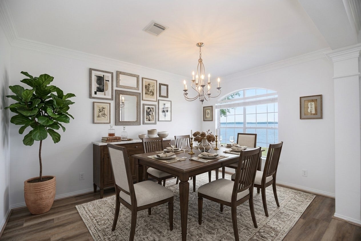 810 Aqua Vista, Richmond, TX 77469 Formal dining room by foyer with the lake view