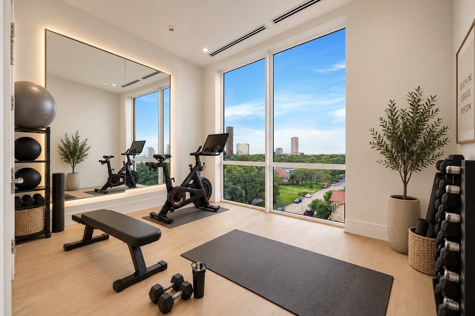 5010 Longmont Drive, #PH-6, Houston, TX 77056 Secondary Bedroom 2 | Fitness Studio Option