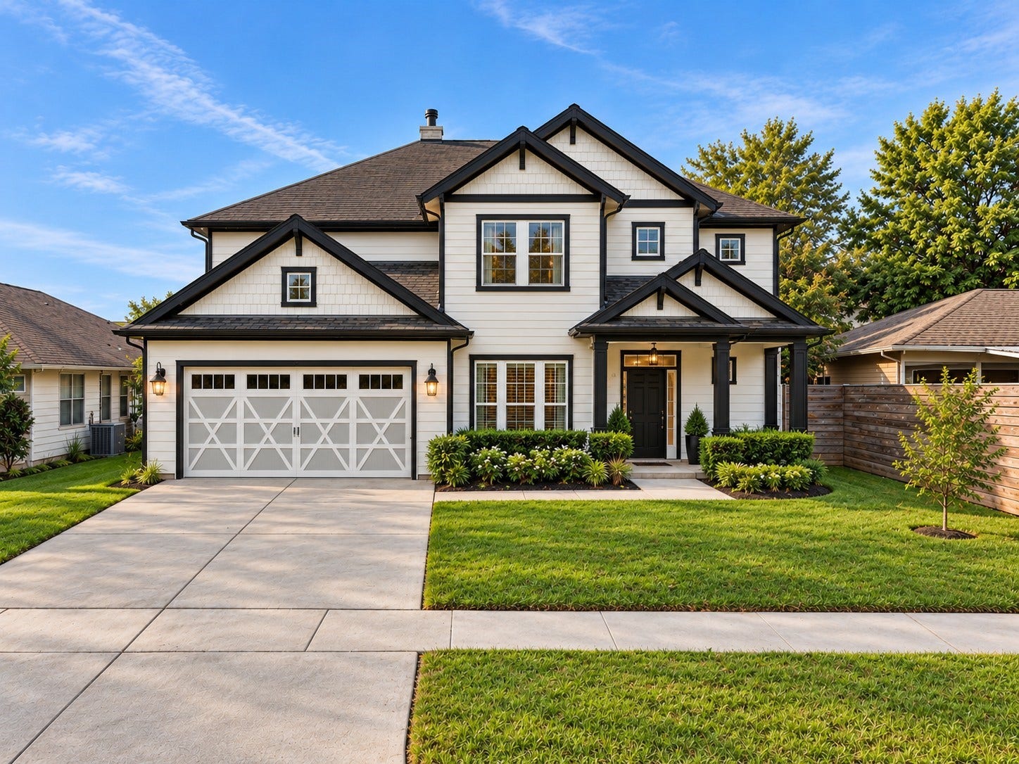 8558 Ridgepoint Drive, Houston, TX 77055 Virtual rendering. Shows how the home would look in white with black trim.