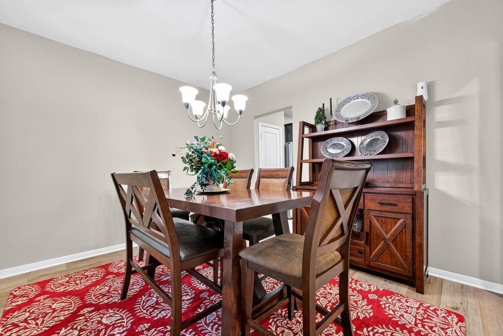 Dining room: The first room visitors will see making a strong first impression. Ready for holidays, and get togethers with friends and family