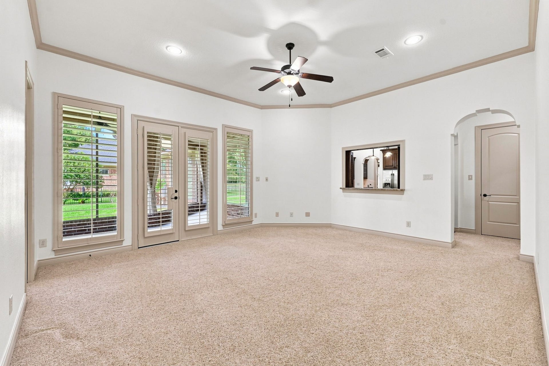 5411 Woodbury Street, Fulshear, TX 77441 Another view of the spacious Game Room looking toward the Kitchen area.