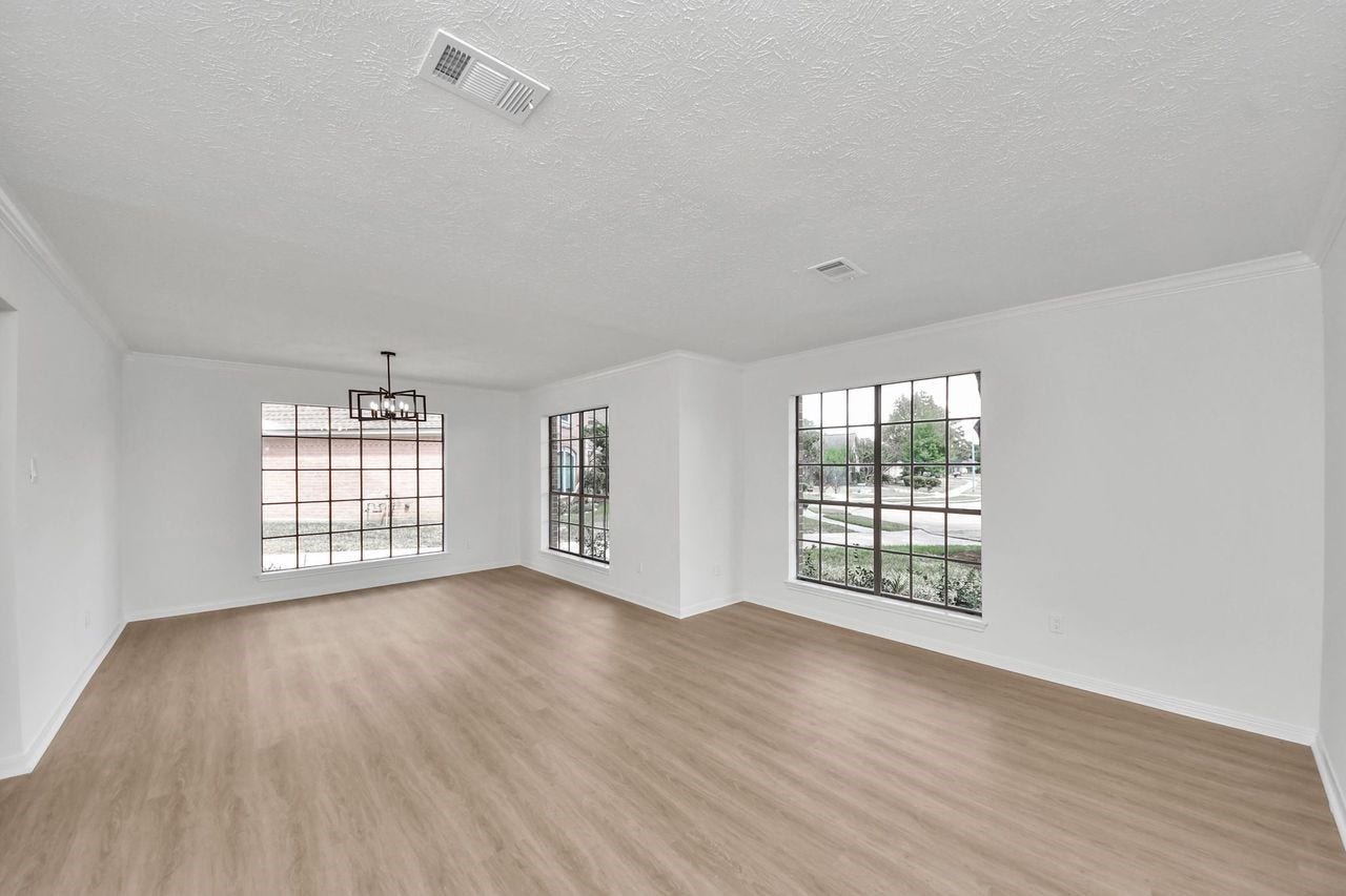 15047 Tramore Drive, Houston, TX 77083 To the right of the entry formal dining room offers an elegant setting for everything from holiday dinners to intimate gatherings. The additional space provides room for a sitting area, buffet, bar, or a personalized touch that makes the space uniquely yours.