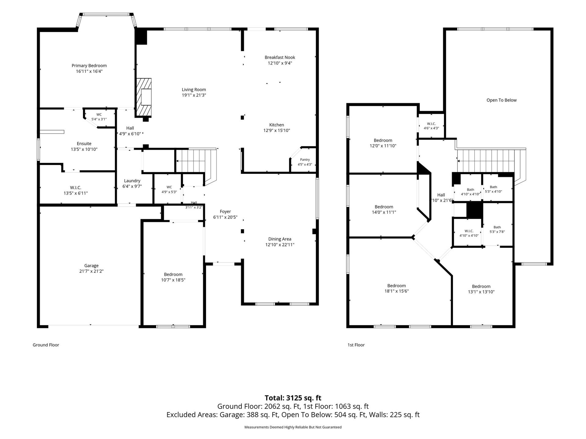 5515 Granite Meadow Drive, Katy, TX 77494 Floor Plan - 1st and 2nd floors