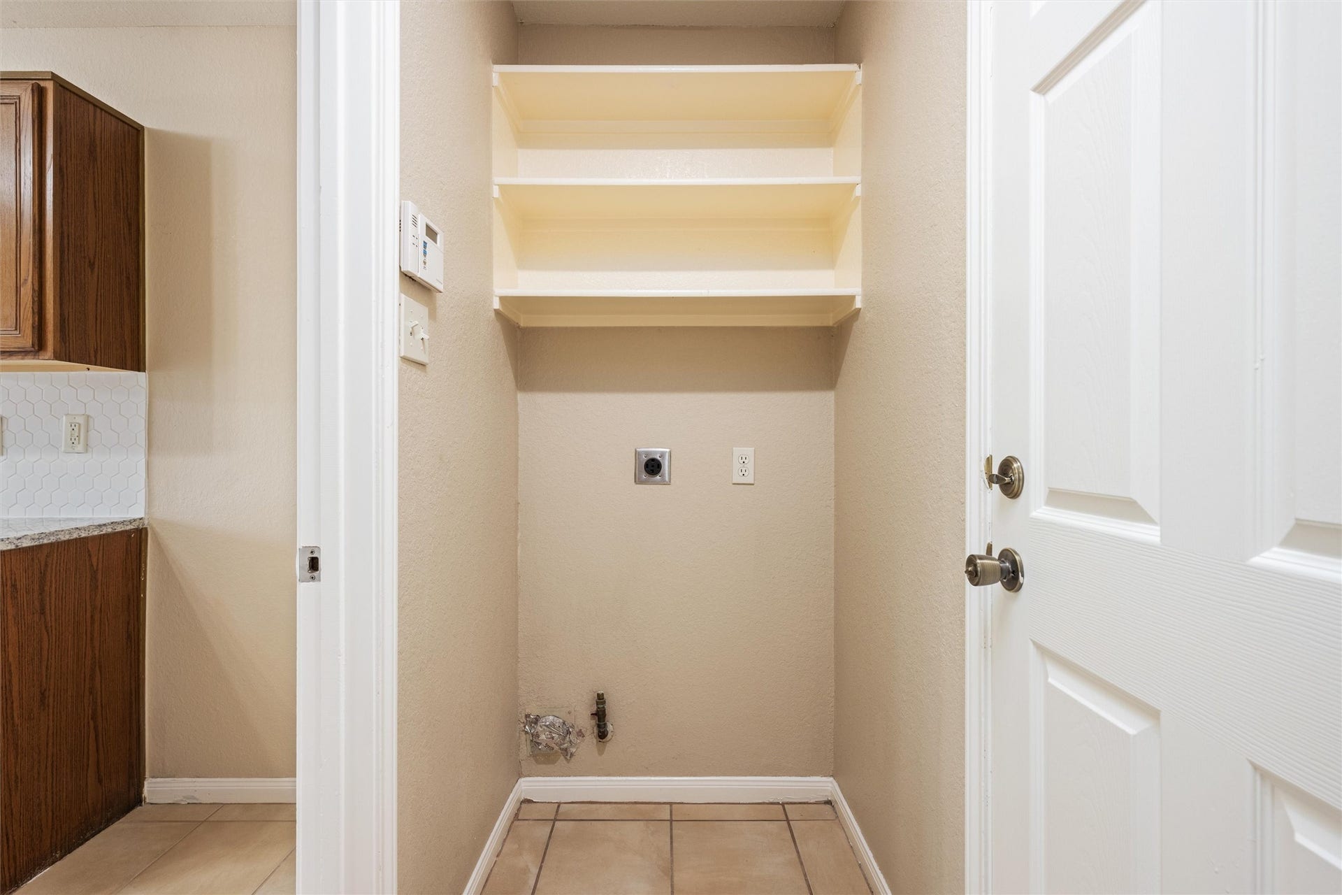 Dryer side of laundry area