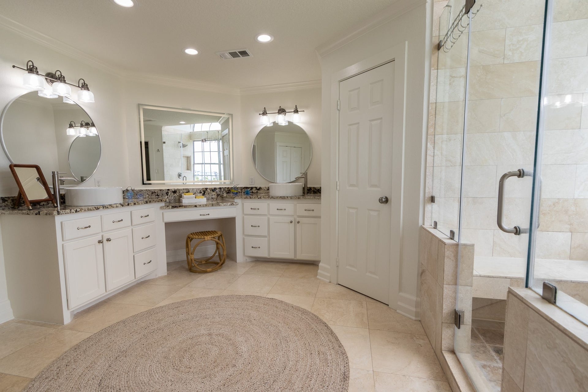 Primary bathroom - recently updated with new sinks and mirrors