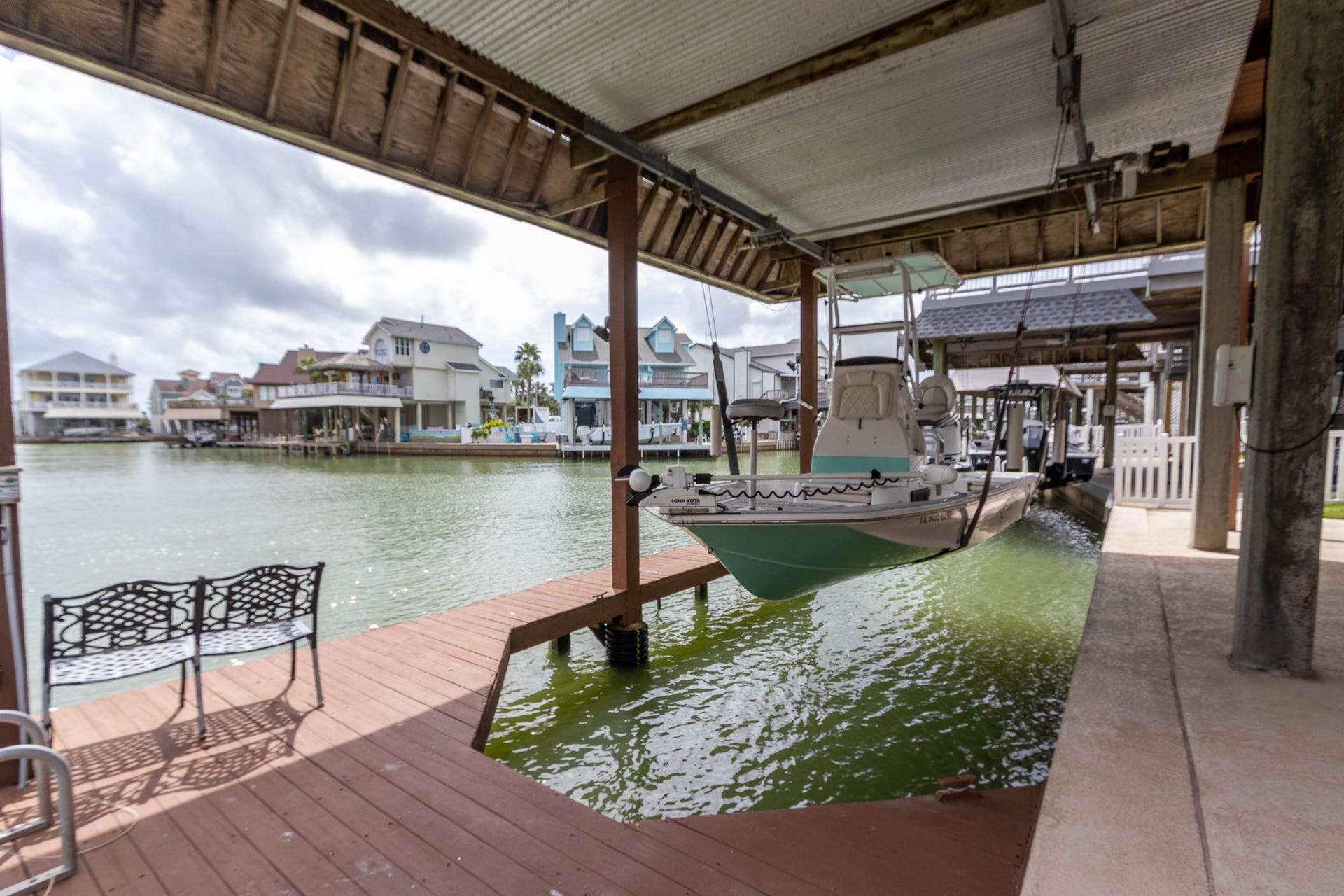 Boat slip and fishing dock