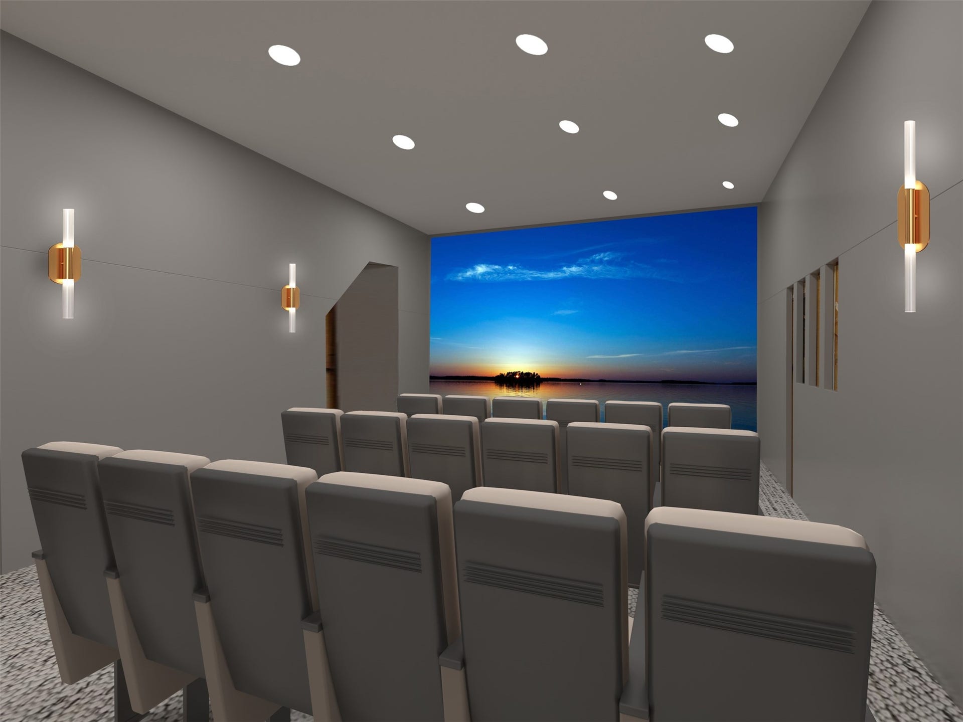 6914 Sandwedge Point Court, Spring, TX 77389 Movie Theatre Digitally Staged