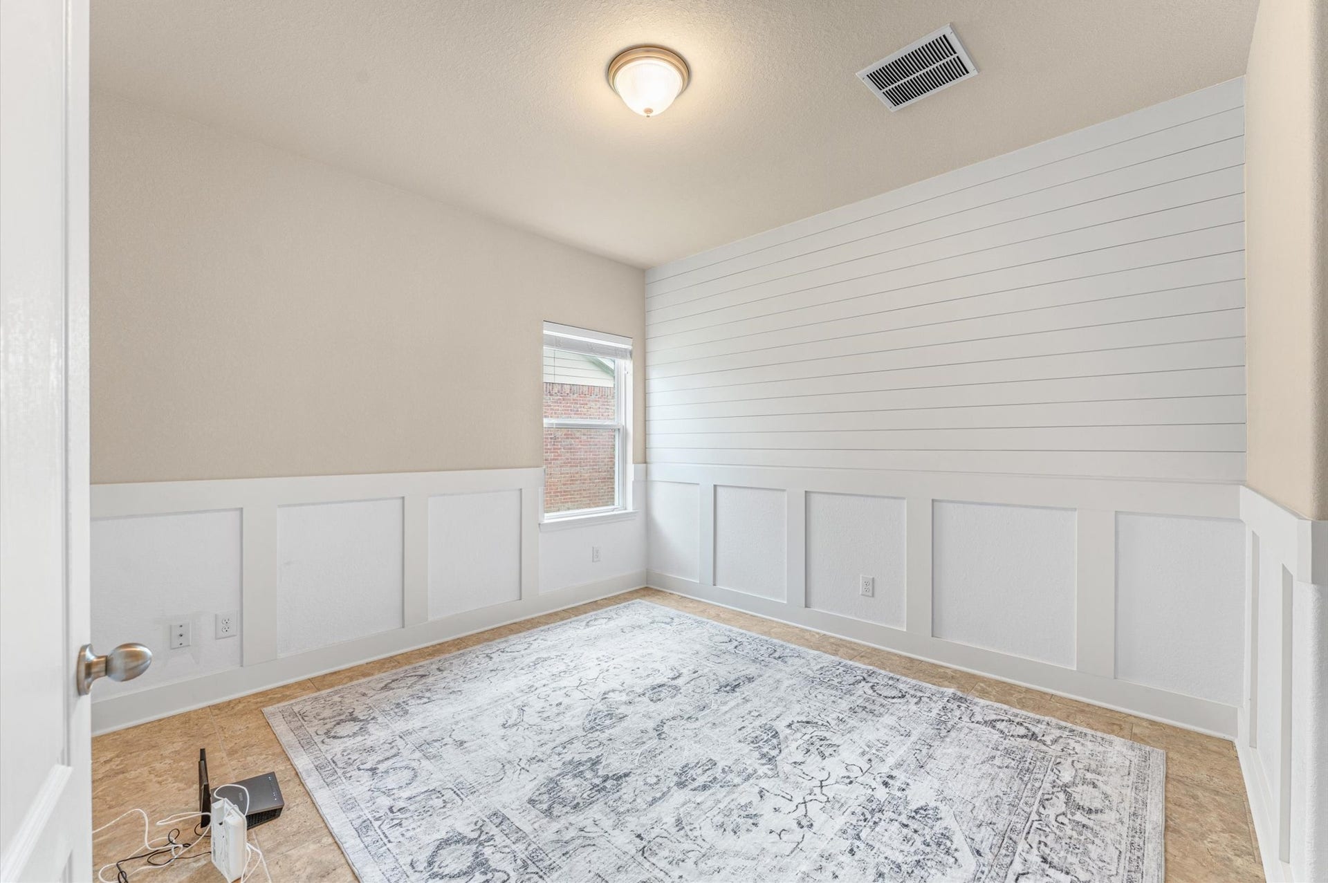 A 14x11 flex room on the first floor, with a door that closes. Office, guest room, or both.