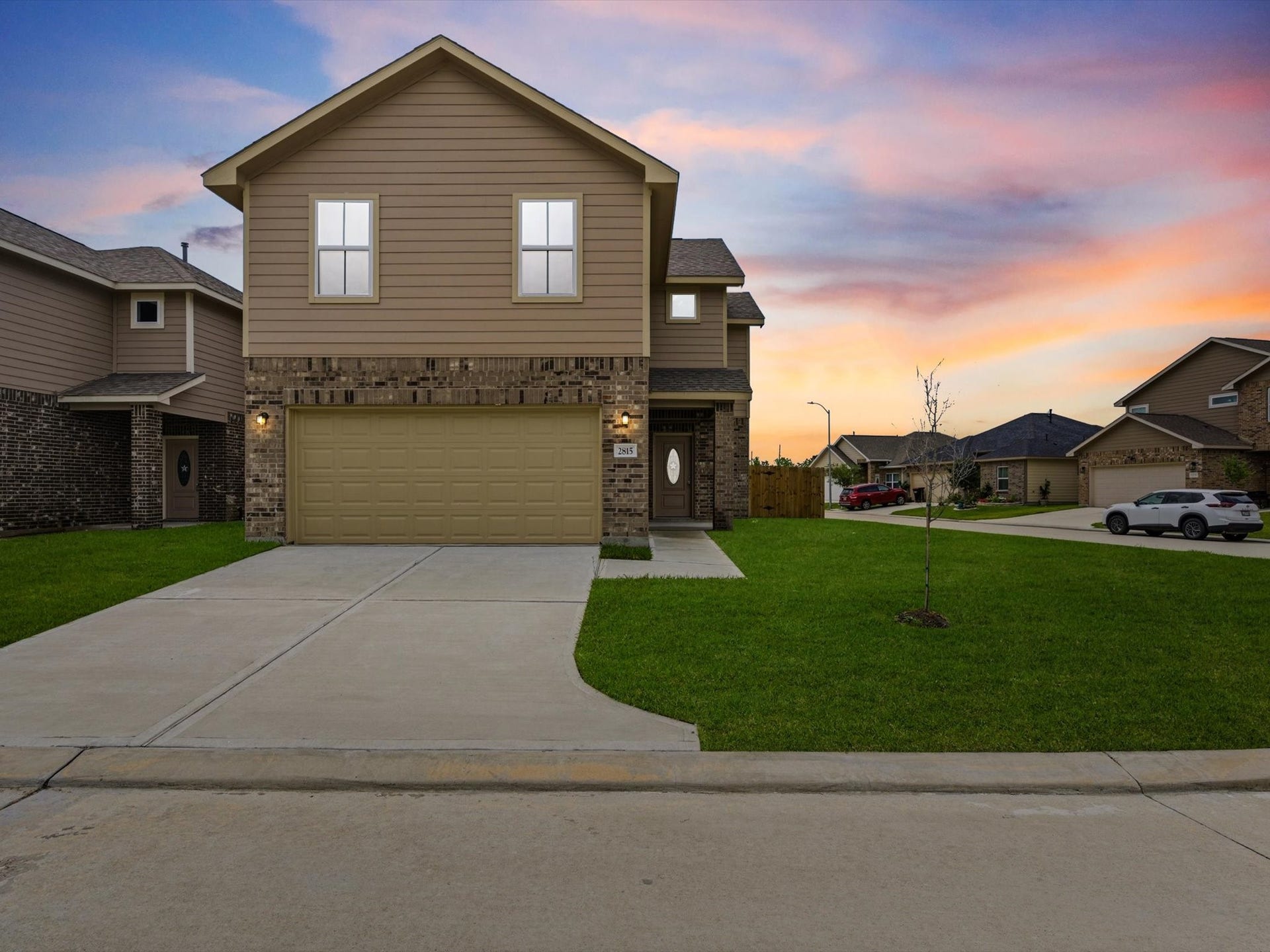 Beautifully crafted new construction in the private gated community of Echo Leaf, this 4-bedroom, 2.5-bath home offers 2,250 SF of thoughtfully designed living with sleek finishes and lasting quality, including a 30-year roof and 2-10 home warranty.