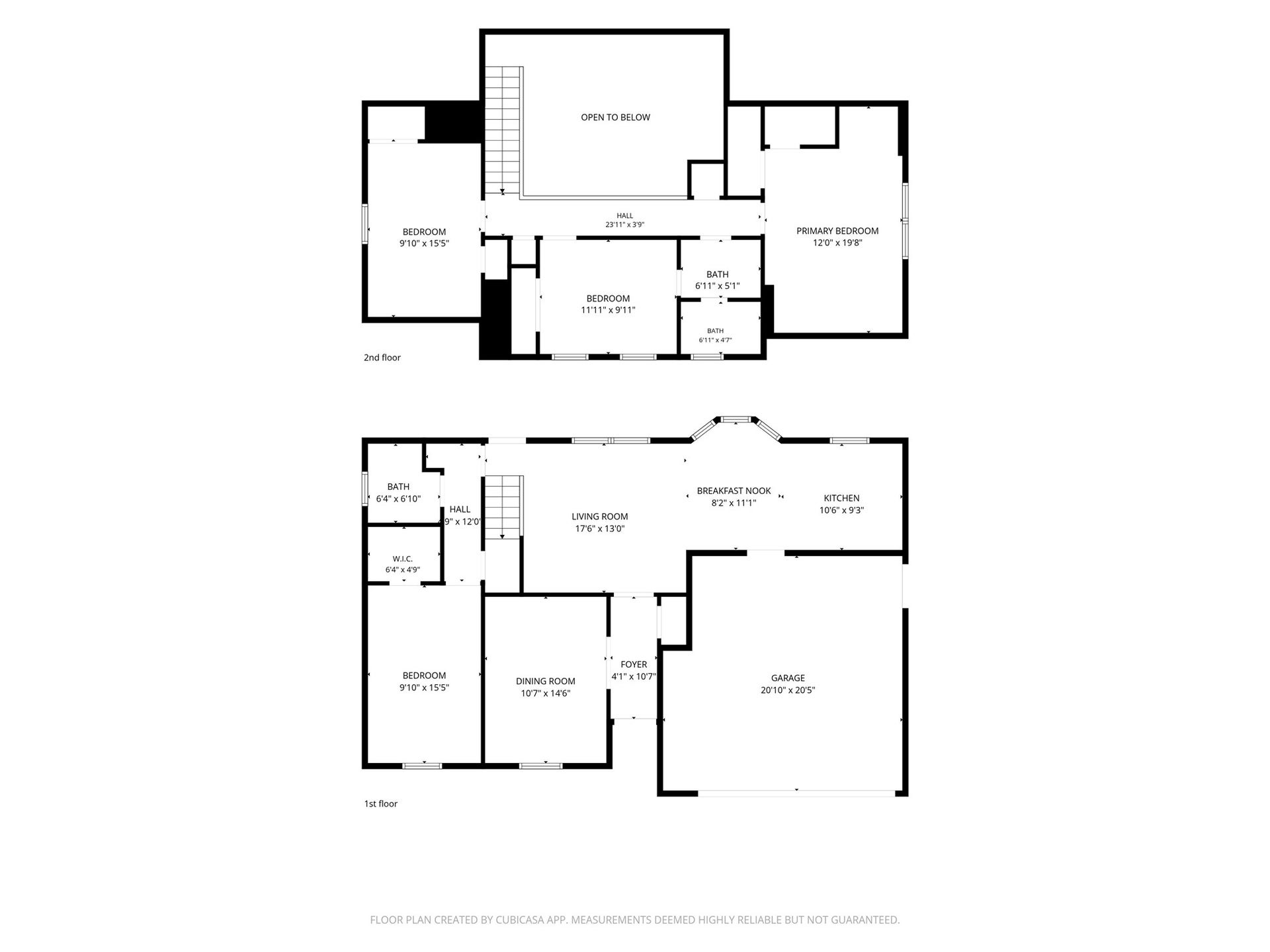 Floor plan provides a helpful overview of the homes 1.5-story layout.