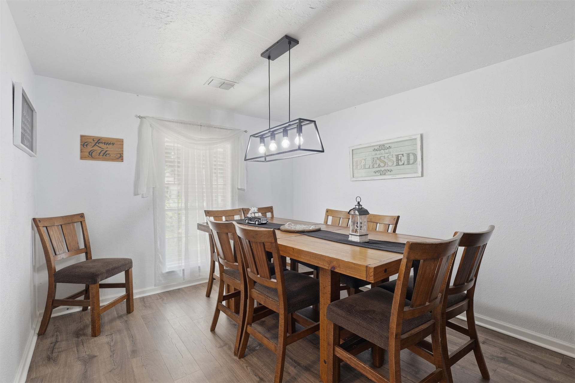 Dedicated dining space provides a comfortable setting for meals and entertaining.